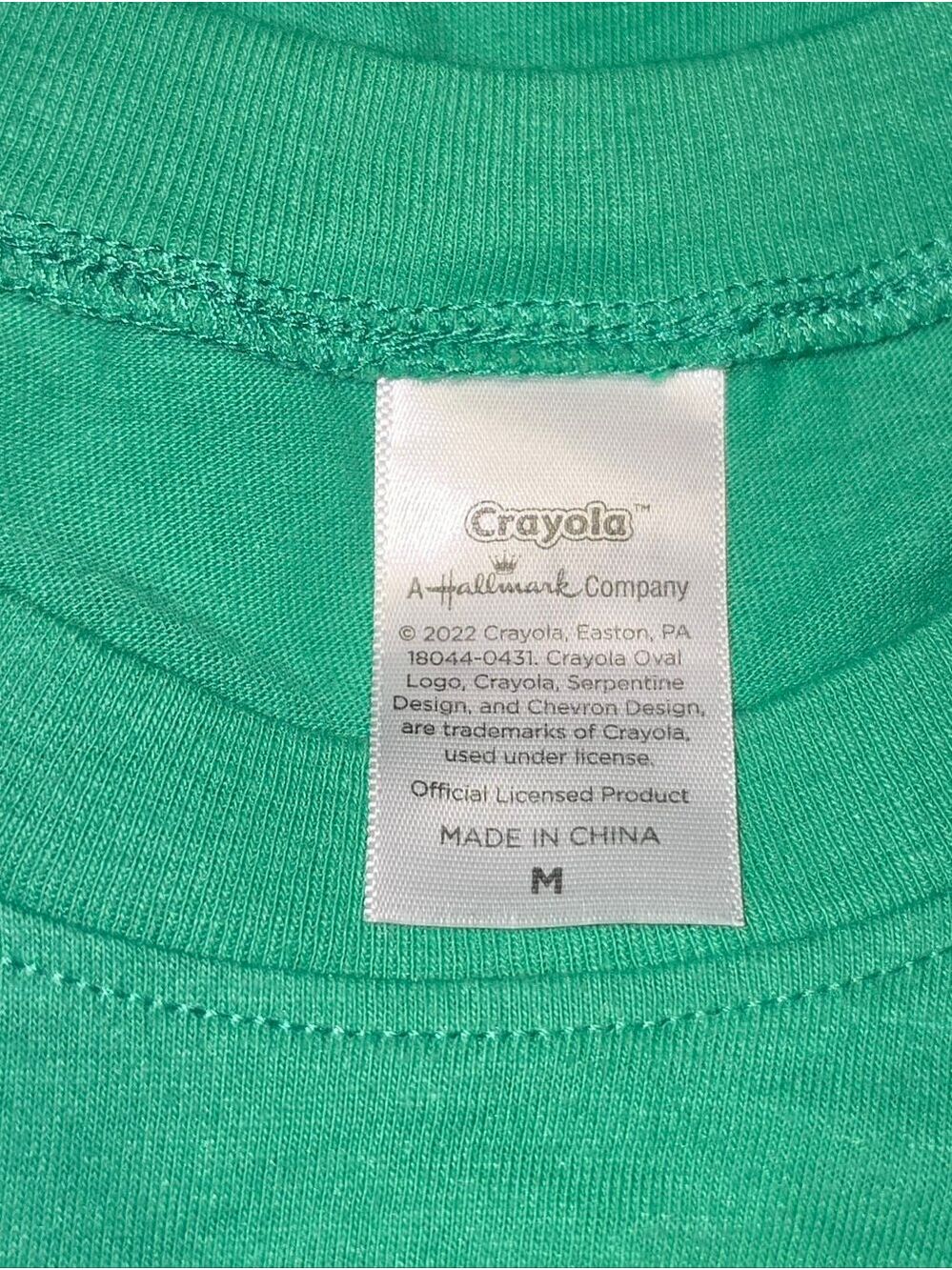 Crayola Green Tee Short Sleeve Medium - Picture 4 of 6
